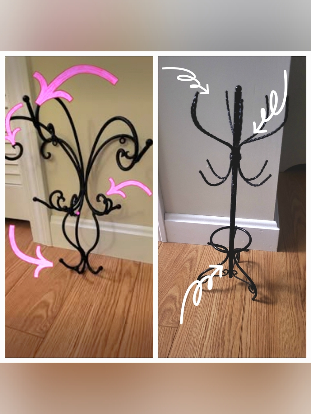 TWO ACCESSORY HOLDERS JEWELRY HOLDER